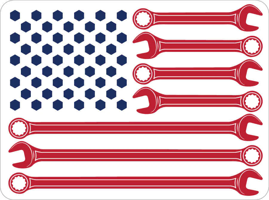 Wrench Bolt Flag